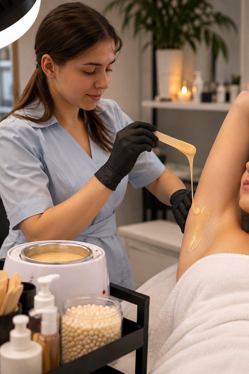 Gabinet do depilacji pastą cukrową w salonie Atelier
